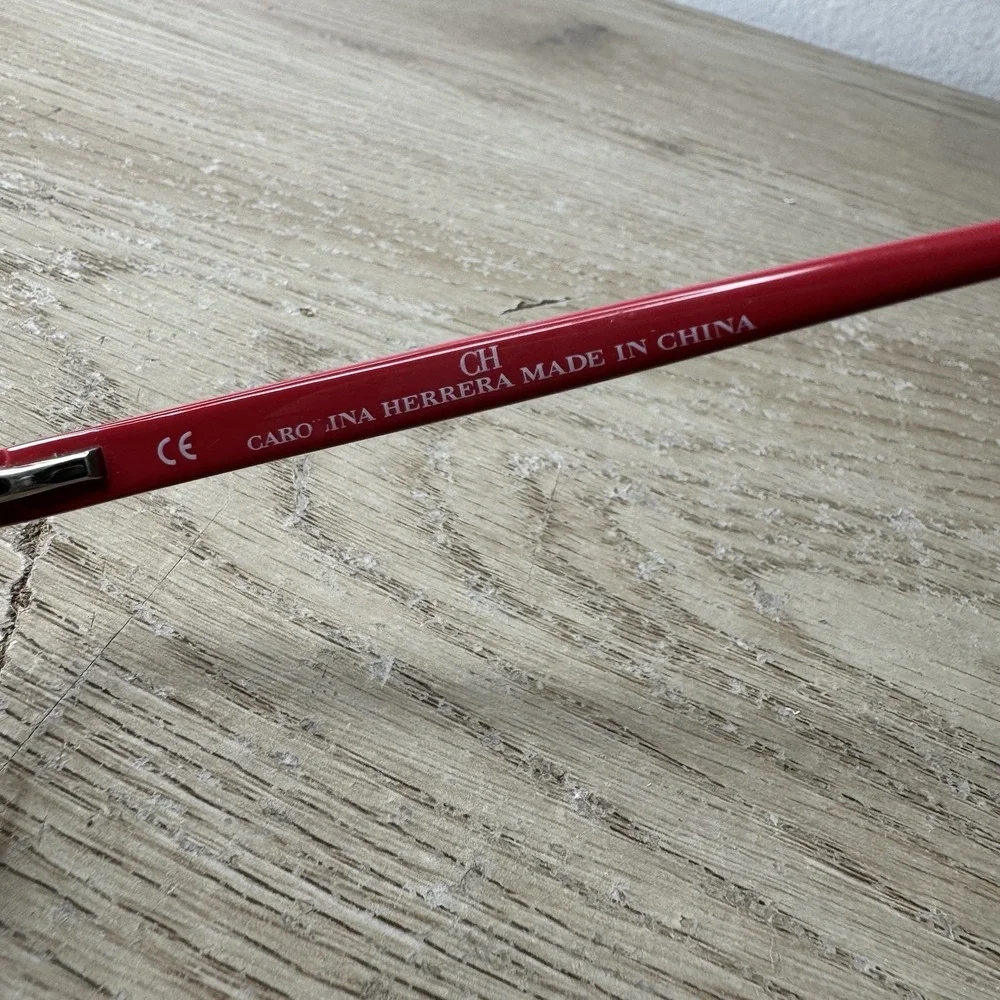 Carolina Herrera VHE717K Col.0741 54-16-140 Tortoise/Red Eyeglasses‎ Frame JJ57